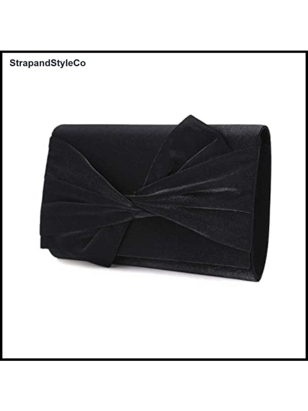 Satin Bow Flap Evening Clutch Purse Formal Party Prom Wedding Bag